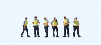 Preiser 10777 - H0 - Polizei in Sommeruniform und Warnweste